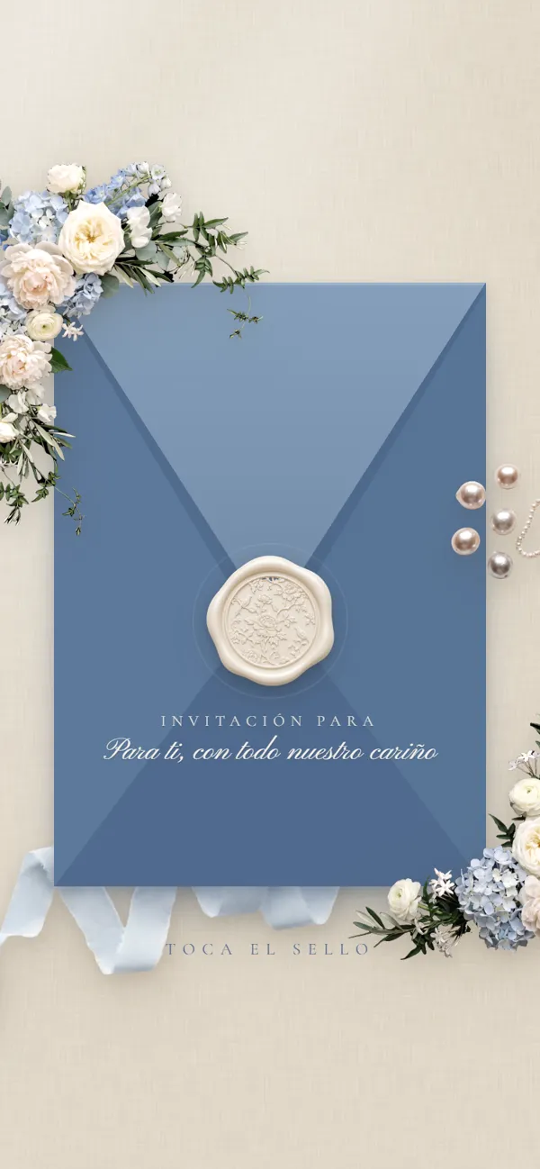 Pantalla de la invitación: se abre con un toque